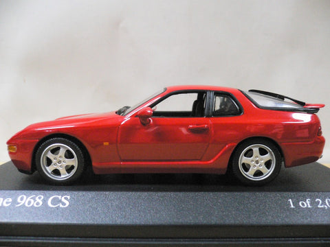 MINICHAMPS 1/43 PORSCHE 968 CS 1993 RED (400 062321) (05019) (PIU126)