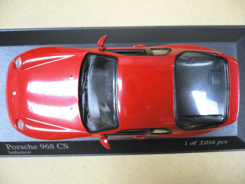 MINICHAMPS 1/43 PORSCHE 968 CS 1993 RED (400 062321) (05019) (PIU126)