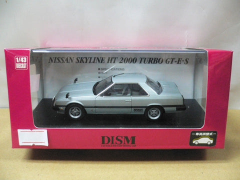 DISM 1/43 NISSAN SKYLINE HT 2000 TURBO GT-E.S 1981 SILVER KHR30 (07666) (JPA212)
