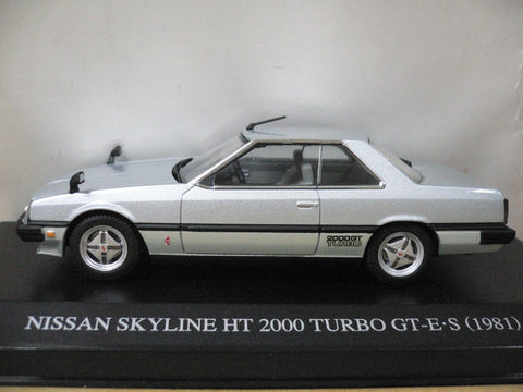 DISM 1/43 NISSAN SKYLINE HT 2000 TURBO GT-E.S 1981 SILVER KHR30 (07666) (JPA212)