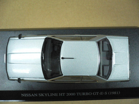 DISM 1/43 NISSAN SKYLINE HT 2000 TURBO GT-E.S 1981 SILVER KHR30 (07666) (JPA212)