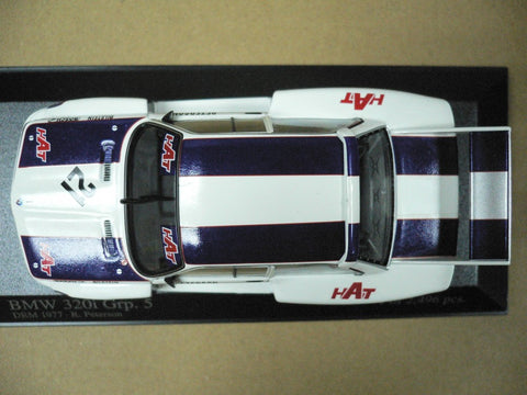 MINICHAMPS 1/43 BMW 320i Grp.5 R.PETERSON DRM 1977 #21 (400 772321) (07184) (PIU131)