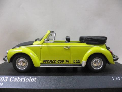 MINICHAMPS 1/43 VW 1303 CABRIOLET 1974 GREEN (430 055141) (07292) (PIU120)