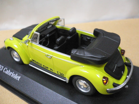 MINICHAMPS 1/43 VW 1303 CABRIOLET 1974 GREEN (430 055141) (07292) (PIU120)