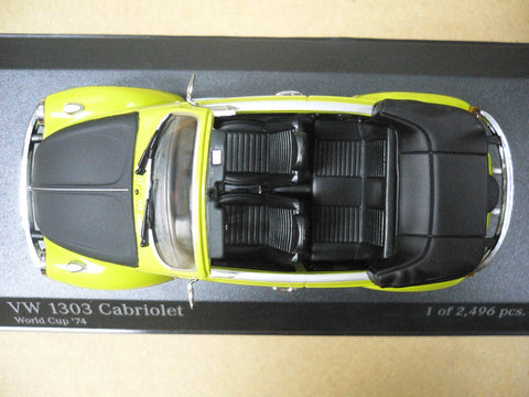 MINICHAMPS 1/43 VW 1303 CABRIOLET 1974 GREEN (430 055141) (07292) (PIU120)