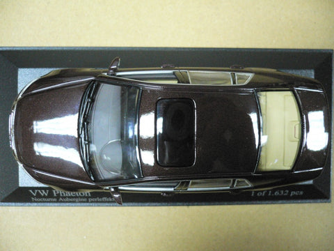 MINICHAMPS 1/43 VW PHAETON 2002 AUBERGINE METALLIC (400 051001) (04390) (PIU150)