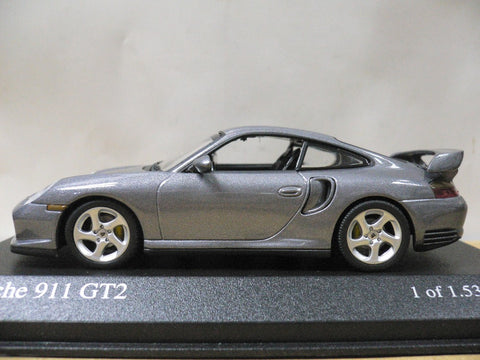 MINICHAMPS 1/43 PORSCHE 911 GT2 2001 GREY (430 060122) (05049) (PIU105)
