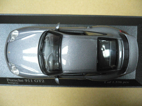MINICHAMPS 1/43 PORSCHE 911 GT2 2001 GREY (430 060122) (05049) (PIU105)