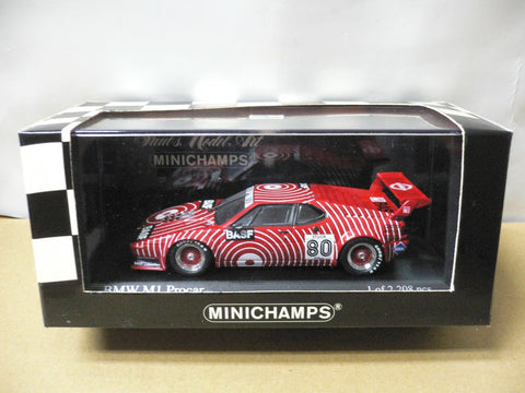 MINICHAMPS 1/43 BMW M1 PROCAR GS TEAM BASF H.J. STUCK 1980 #80 (430 802590) (04664) (PIU101)