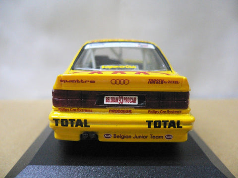 MINICHAMPS 1/43 AUDI V8 QUATTRO EVO BELGIAN PROCAR 1993 HEMROULLE #2 (MIN 931121) (00292) (WKG)