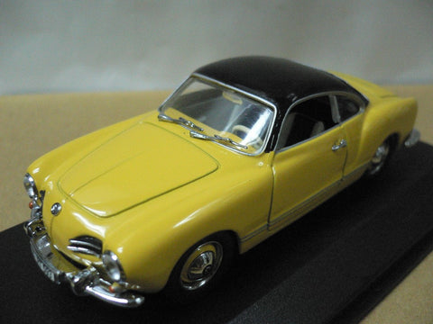 MINICHAMPS 1/43 KARMANN GHIA COUPE 1955-1959 YELLOW BLACK (MIN 005004) (00141) (WKG)