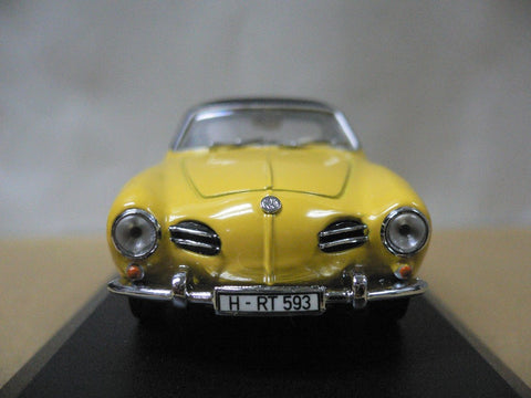 MINICHAMPS 1/43 KARMANN GHIA COUPE 1955-1959 YELLOW BLACK (MIN 005004) (00141) (WKG)