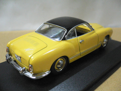 MINICHAMPS 1/43 KARMANN GHIA COUPE 1955-1959 YELLOW BLACK (MIN 005004) (00141) (WKG)