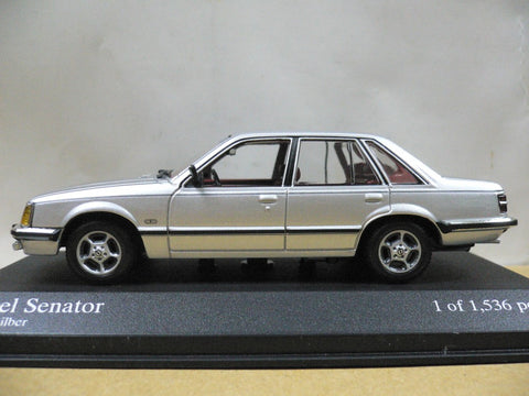 MINICHAMPS 1/43 OPEL SENATOR 1980 SILVER (400 045101) (06729) (PIU103)