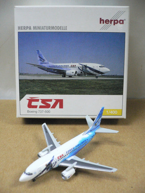 HERPA 1/400 CSA CZECH AIRLINES BOEING 737-500 OK-DGL (560979) (PA0)