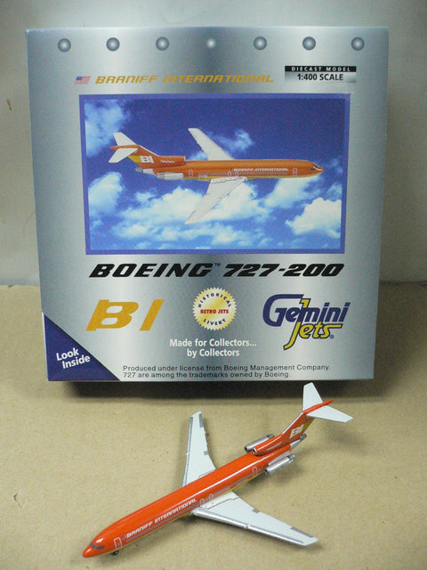 GEMINI JETS 1/400 BI BRANIFF INTERNATIONAL BOEING 727-200 N447BN (GJBNF185) (70185) (LOT0190) (PIU30)