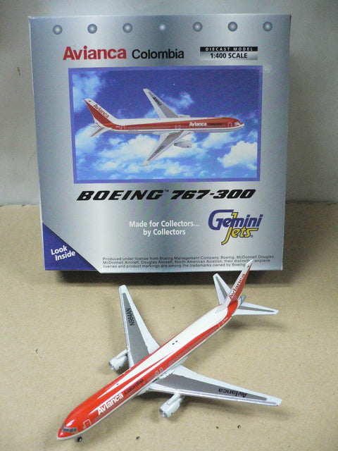 GEMINI JETS 1/400 AVIANCA COLOMBIA BOEING 767-300 N984AN (GJAVA163) (70163) (PA0)