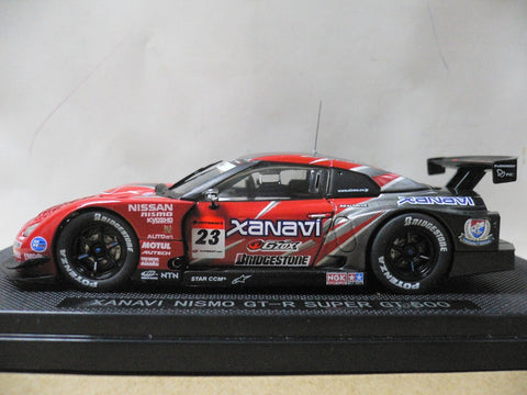 EBBRO 1/43 NISSAN SKYLINE GT-R XANAVI NISMO SUPER GT500 RED SILVER (44044) (PIU98)