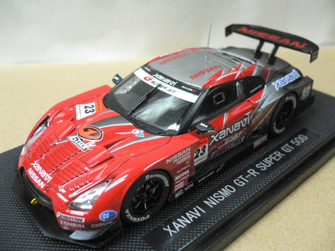EBBRO 1/43 NISSAN SKYLINE GT-R XANAVI NISMO SUPER GT500 RED SILVER (44044) (PIU98)