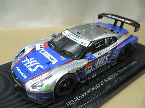 EBBRO 1/43 NISSAN SKYLINE GT-R SUPER GT500 HIS ADVAN KONDO Rd.4 SEPNAG #24 (44428) (PIU122)