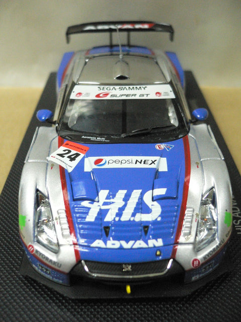 EBBRO 1/43 NISSAN SKYLINE GT-R SUPER GT500 HIS ADVAN KONDO Rd.4 SEPNAG #24 (44428) (PIU122)