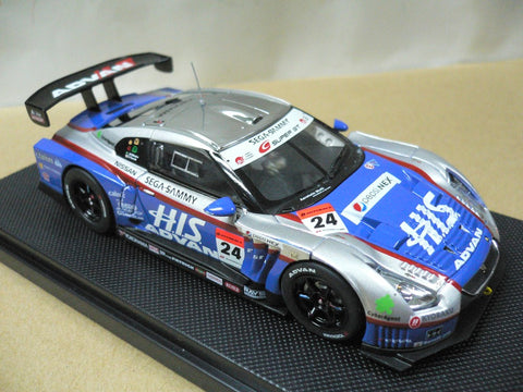EBBRO 1/43 NISSAN SKYLINE GT-R SUPER GT500 HIS ADVAN KONDO Rd.4 SEPNAG #24 (44428) (PIU122)