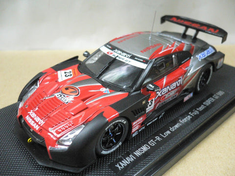 EBBRO 1/43 NISSAN SKYLINE XANAVI NISMO GT-R LOW DOWN FORCE FUJI TEST RED SILVER #23 (44125) (PIU103)