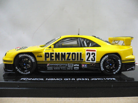 EBBRO 1/43 NISSAN PENNZOIL NISMO GT-R R33 JGTC 1998 YELLOW #23 (44191) (PIU192)