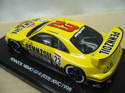 EBBRO 1/43 NISSAN PENNZOIL NISMO GT-R R33 JGTC 1998 YELLOW #23 (44191) (PIU192)