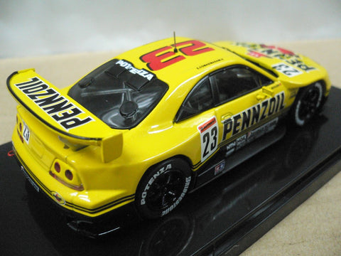 EBBRO 1/43 NISSAN PENNZOIL NISMO GT-R R33 JGTC 1998 YELLOW #23 (44191) (PIU192)
