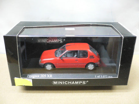 MINICHAMPS 1/43 PEUGEOT 205XR 1988 RED (400 112370) (05474)