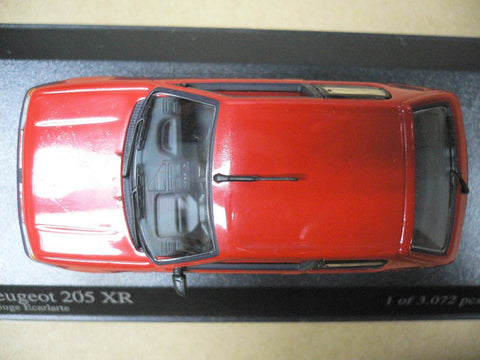 MINICHAMPS 1/43 PEUGEOT 205XR 1988 RED (400 112370) (05474)