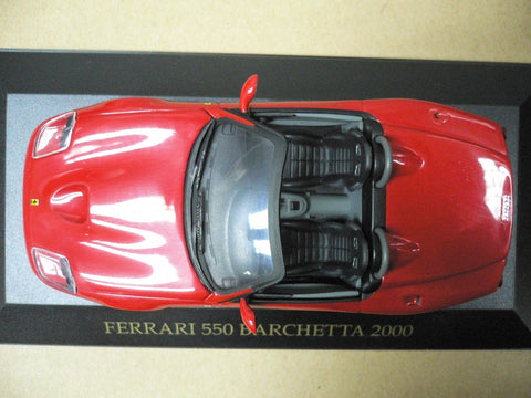 HOTWHEELS IXO 1/43 FERRARI 550 BARCHETTA 2000 RED FER020 (30690) (PIU120)