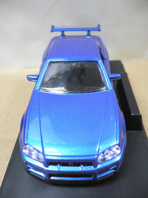 MTECH 1/43 NISSAN SKYLINE GTR V-SPEC R34 BLUE (MS-21-A) (46580) (PIU)