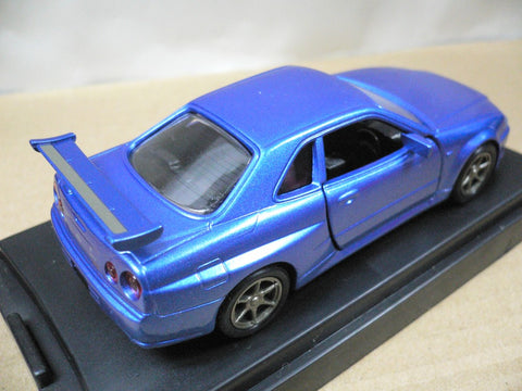MTECH 1/43 NISSAN SKYLINE GTR V-SPEC R34 BLUE (MS-21-A) (46580) (PIU)