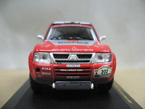 IXO 1/43 MITSUBISHI PAJERO 2nd RALLY DaKar 2003 J.P.FONTENAY G.PICARD #202 (RAM111) (30414) (PIU)
