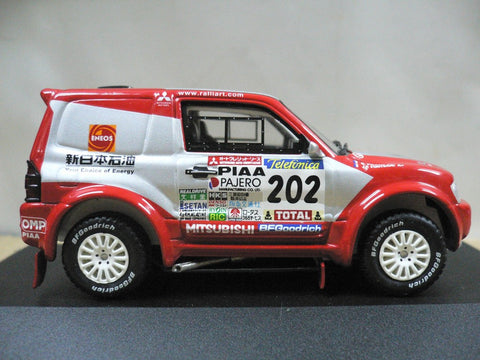 IXO 1/43 MITSUBISHI PAJERO 2nd RALLY DaKar 2003 J.P.FONTENAY G.PICARD #202 (RAM111) (30414) (PIU)