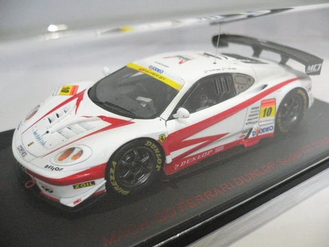 RED LINE EBBRO 1/43 MACH-GO FERRARI DUNLOP #10 SUPER GT 300 2005 WHITE (43745) (PAK)