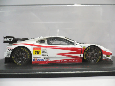RED LINE EBBRO 1/43 MACH-GO FERRARI DUNLOP #10 SUPER GT 300 2005 WHITE (43745) (PAK)