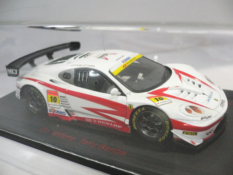 RED LINE EBBRO 1/43 MACH-GO FERRARI DUNLOP #10 SUPER GT 300 2005 WHITE (43745) (PAK)