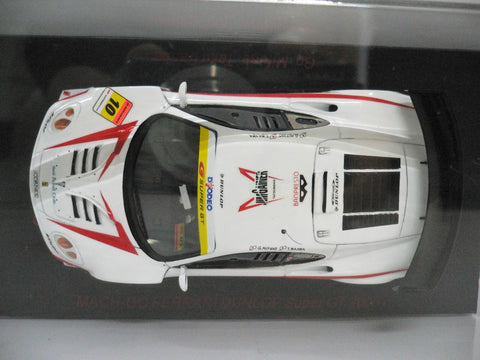 RED LINE EBBRO 1/43 MACH-GO FERRARI DUNLOP #10 SUPER GT 300 2005 WHITE (43745) (PAK)