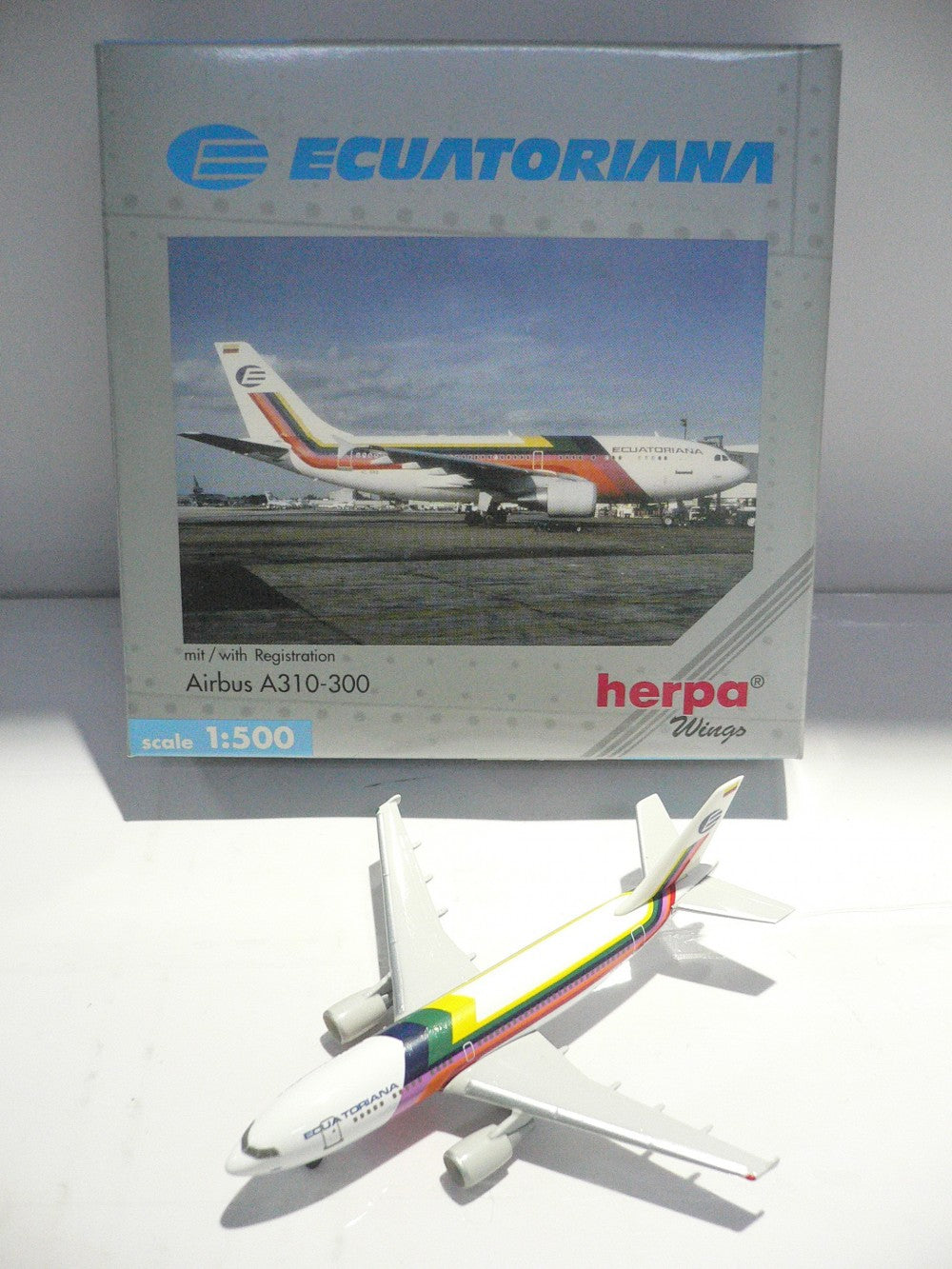 HERPA WINGS 1/500 ECUATORIANA AIRBUS A310-300 HC-BRB (501118)– TOYZONE