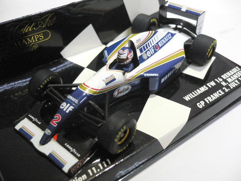 MINICHAMPS 1/43 WILLIAMS FW 16 RENAULT N.MANSELL GP FRANCE 3 JULY 1994 #2 (430 940102) (01033) (WKG)