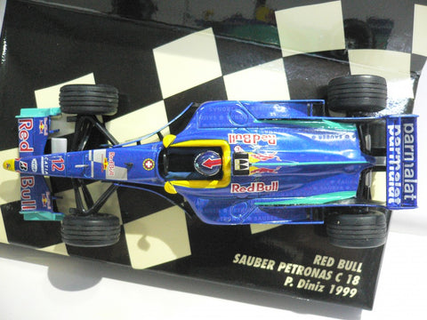 MINICHAMPS 1/43 RED BULL SAUBER PETRONAS C18 P.DINIZ 1999 #12 (430 990012) (02972)