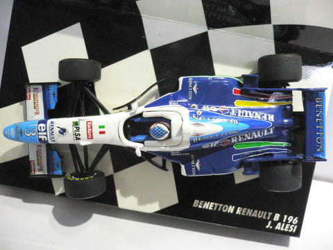 MINICHAMPS 1/43 BENETTON RENAULT B196 J.ALESI #3 (430 960003) (01990) (WKG)