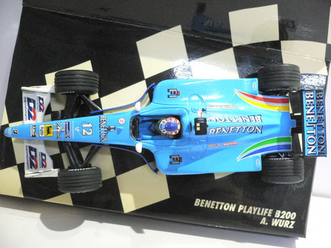 MINICHAMPS 1/43 BENETTON PLAYLIFE B200 A.WURZ #12 (430 000012) (03319)