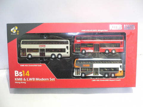 TOYEAST TINY CITY Bs14 KMB &amp; LWB MODERN SET ENVIRO WRIGHT KMB2018105 (14363) (C920-132)