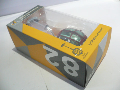 TOYEAST TINY CITY 82 1/50 DIE-CAST MODEL CAR THEME PARK CABLE CAR RED ATC64122 11315 (C920-146)