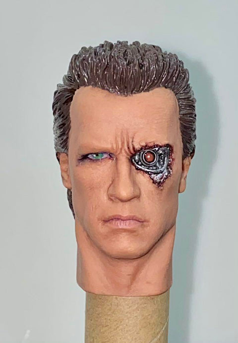 1:6 TOYS CUSTOM HOT MOVIE 散件 未來戰士 THE TERMINATOR (T1) - T800 頭雕 HEAD SCULPT (PIU80SA)