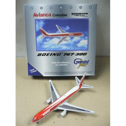 GEMINI JETS 1/400 AVIANCA COLOMBIA BOEING 767-300 N984AN (GJAVA163) (70163) (LOT0190) (PA0)
